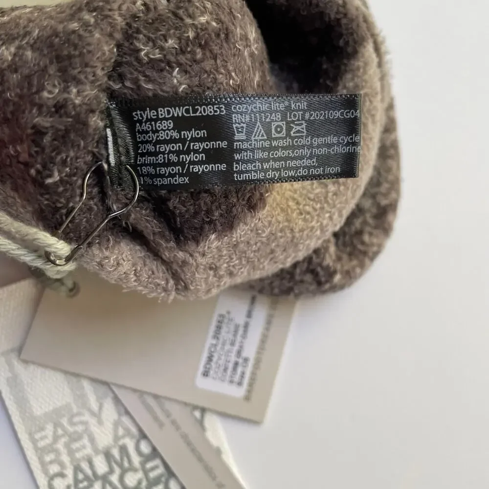 Barefoot Dreams Confetti Beanie Storm Gray Dark Brown Cozychic Lite NEW